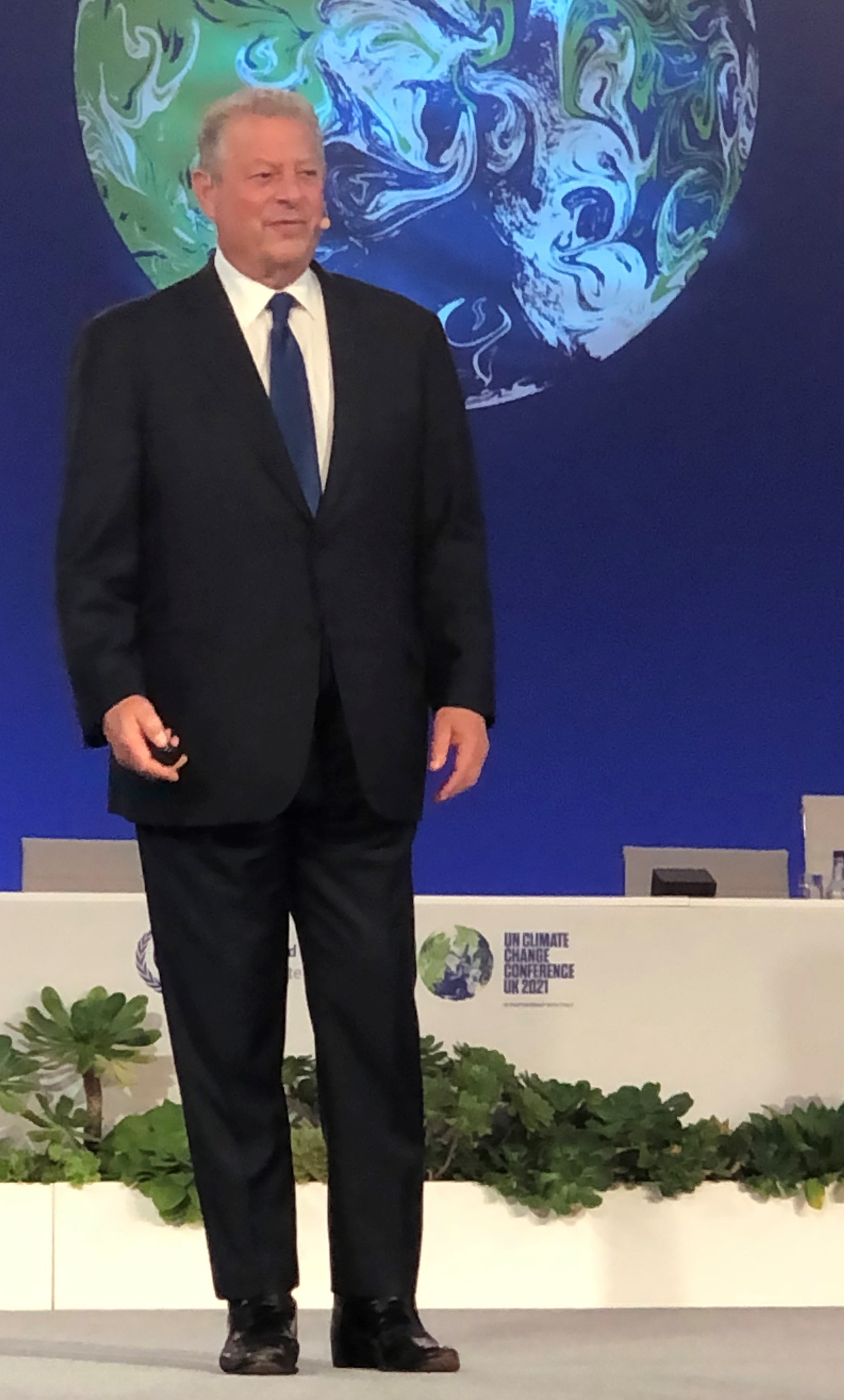 Al Gore speaking at COP26